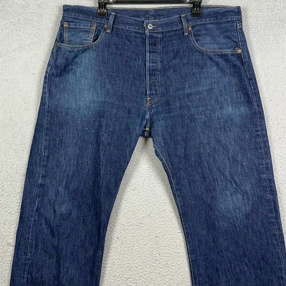 Levis 501 Jeans Men 40X30 Blue Original Fit Straight Leg Dark Wash Red Tab Denim
